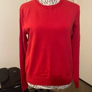 Isaac Mizrahi Vibrant Red Crew Neck Sweater